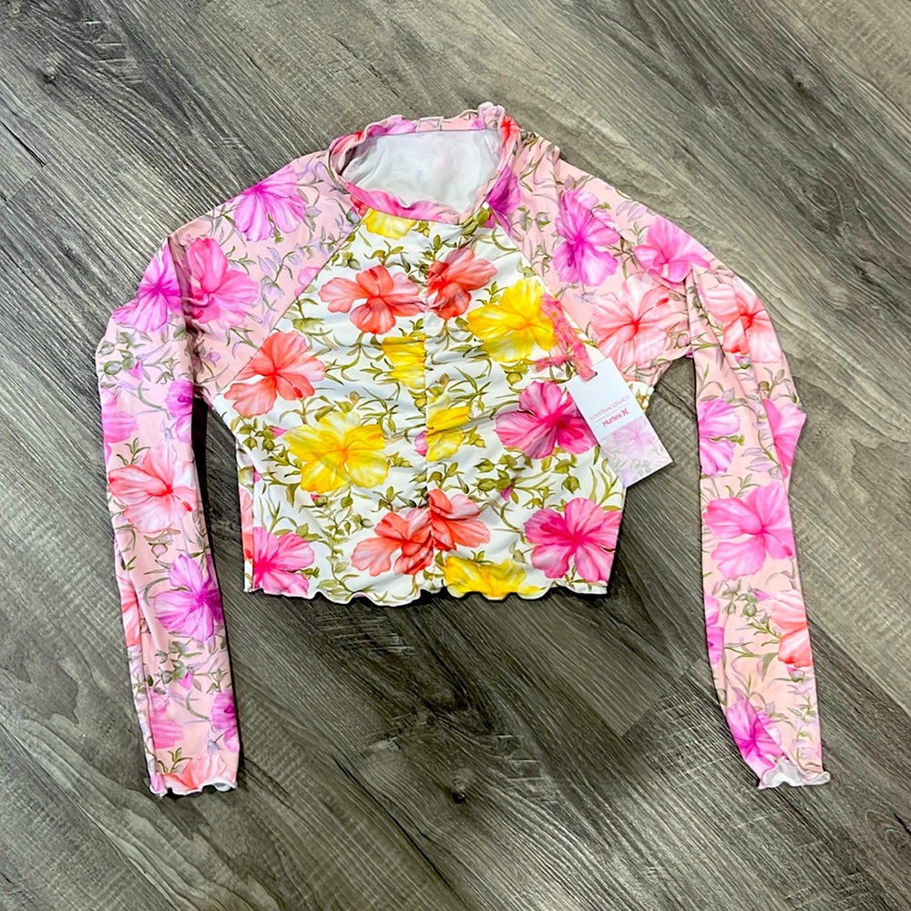 Loveshackfancy x Hurley swim rash guard